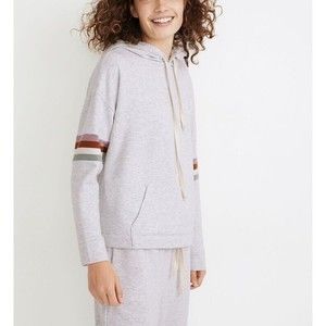Madewell Gray Superbrushed Easy Going Hoodie Sweatshirt Size XXS